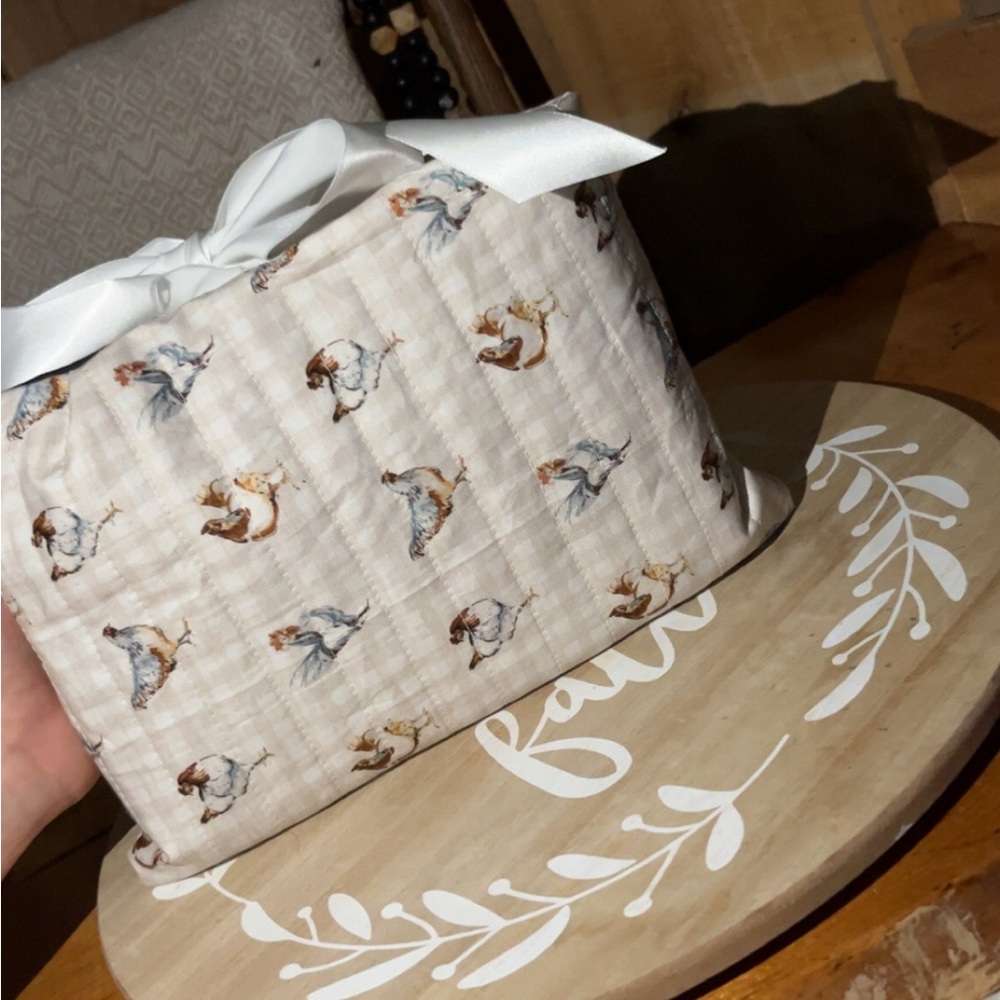 Chicken print Bible or book bag